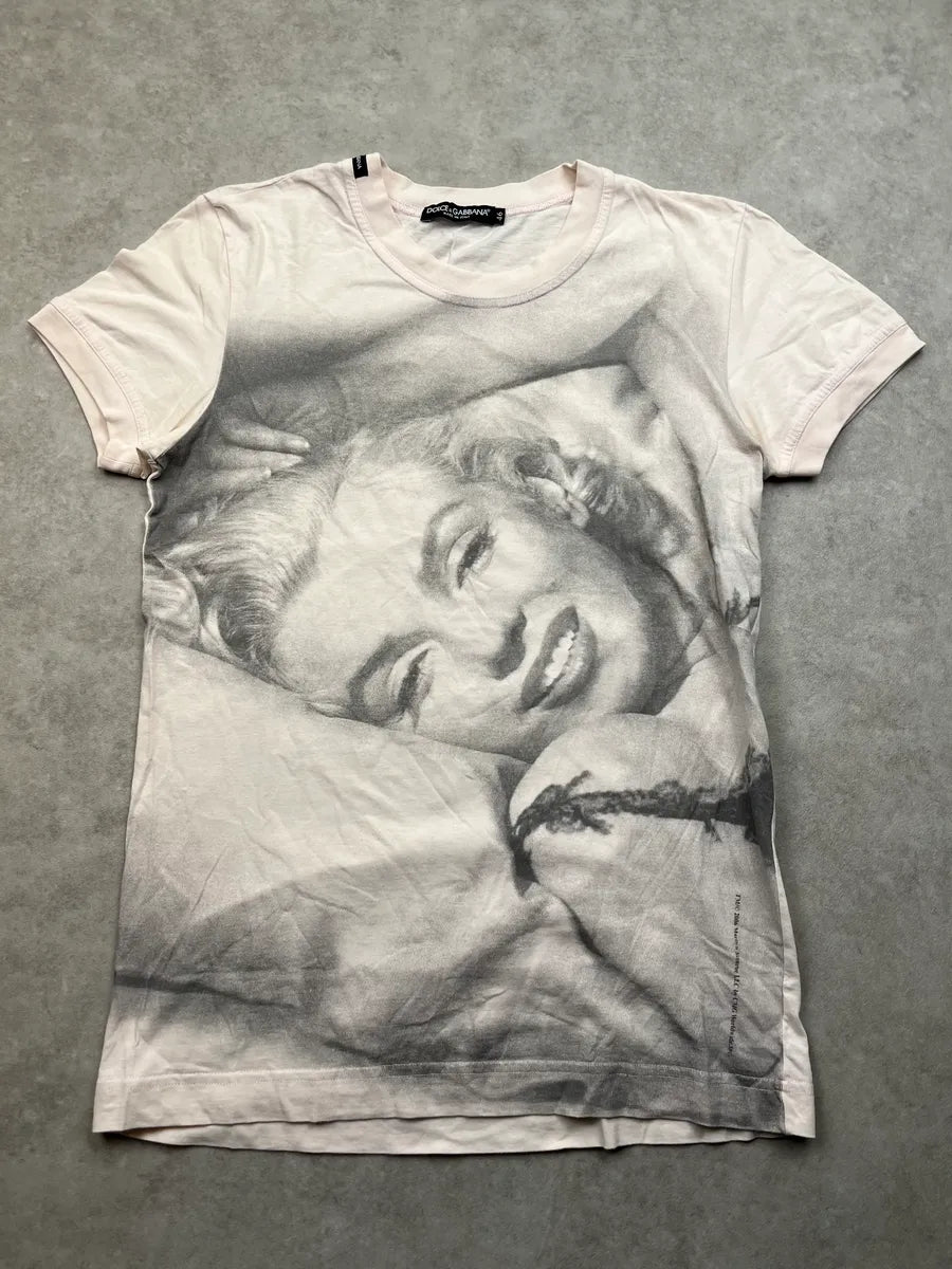 2006 Dolce & Gabbana Marilyn Monroe White T-Shirt kGWXDJo 0