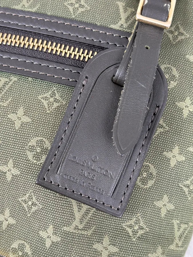 AW2006 Louis Vuitton Khaki Green Monogram Lin Tote Bag  auyvQil 8
