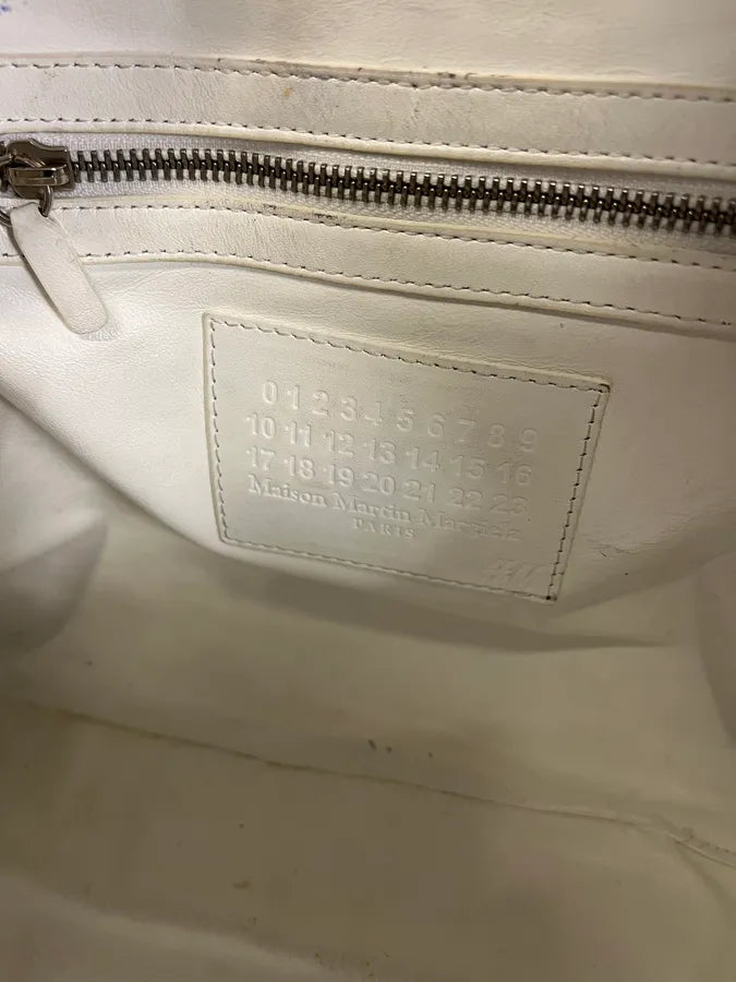 2006 Maison Margiela H&M Upside Brown Leather Shoulder Bag PgJTfvw 9