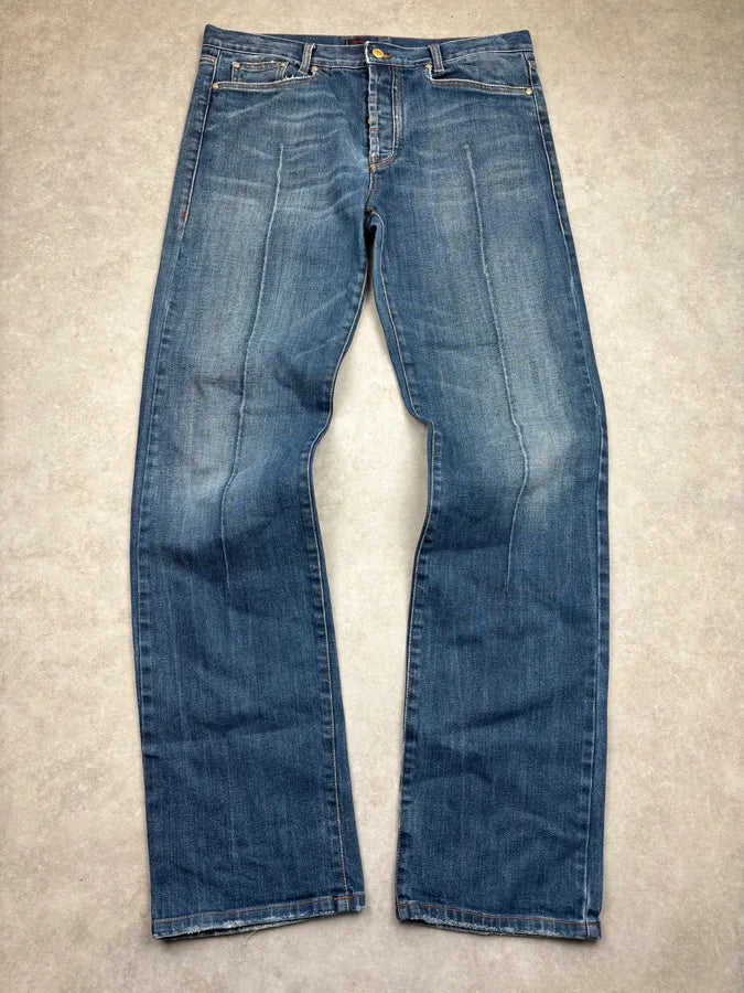 AW2006 Roberto Cavalli Blue Denim Embroidered Jeans OFAHHnA 3