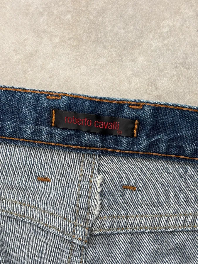 AW2006 Roberto Cavalli Blue Denim Embroidered Jeans OFAHHnA 10