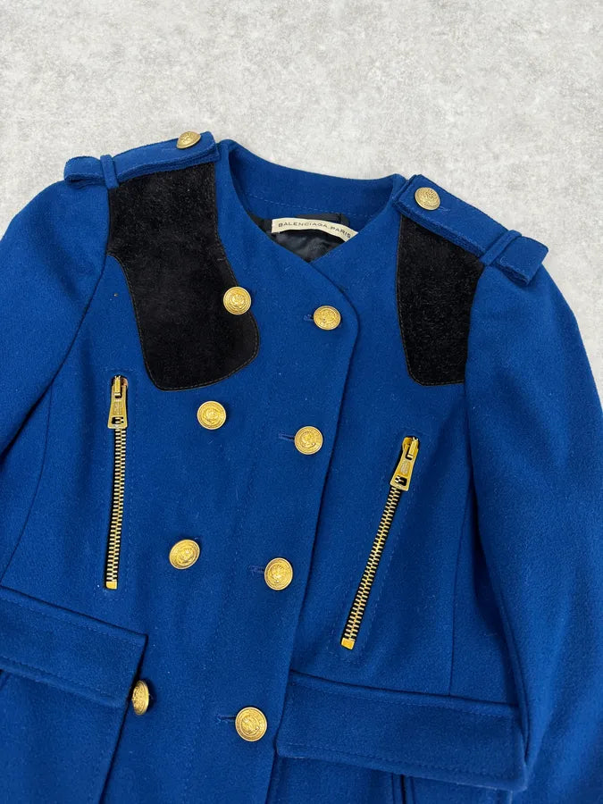 AW2007 Balenciaga Blue Royal Jacket By Nicolas Ghesquière oIWAqSB 4