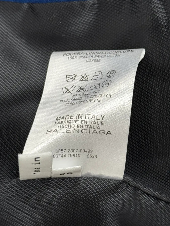 AW2007 Balenciaga Blue Royal Jacket By Nicolas Ghesquière oIWAqSB 16
