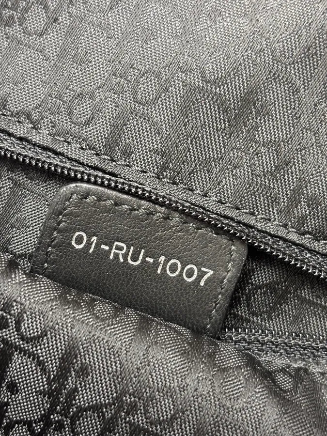 SS2007 Christian Dior Black Leather Pleated Embroidered Handle Bag hpNFOqs 20