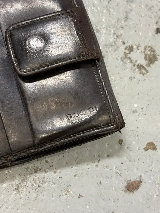 2007 Gucci Black Bifold Logo Leather Wallet NORzuNL 4