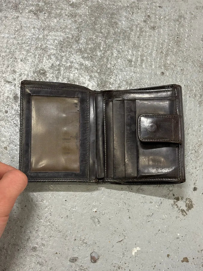 2007 Gucci Black Bifold Logo Leather Wallet NORzuNL 2