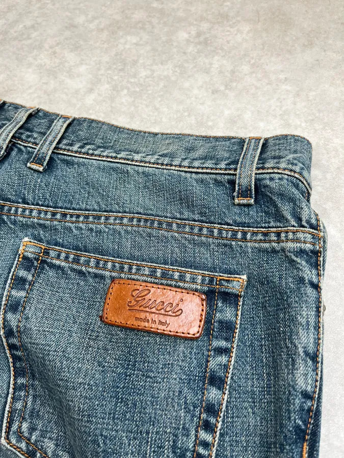 AW2007 Gucci Blue Denim Straight Jeans by Frida Giannini dibDjqn 7