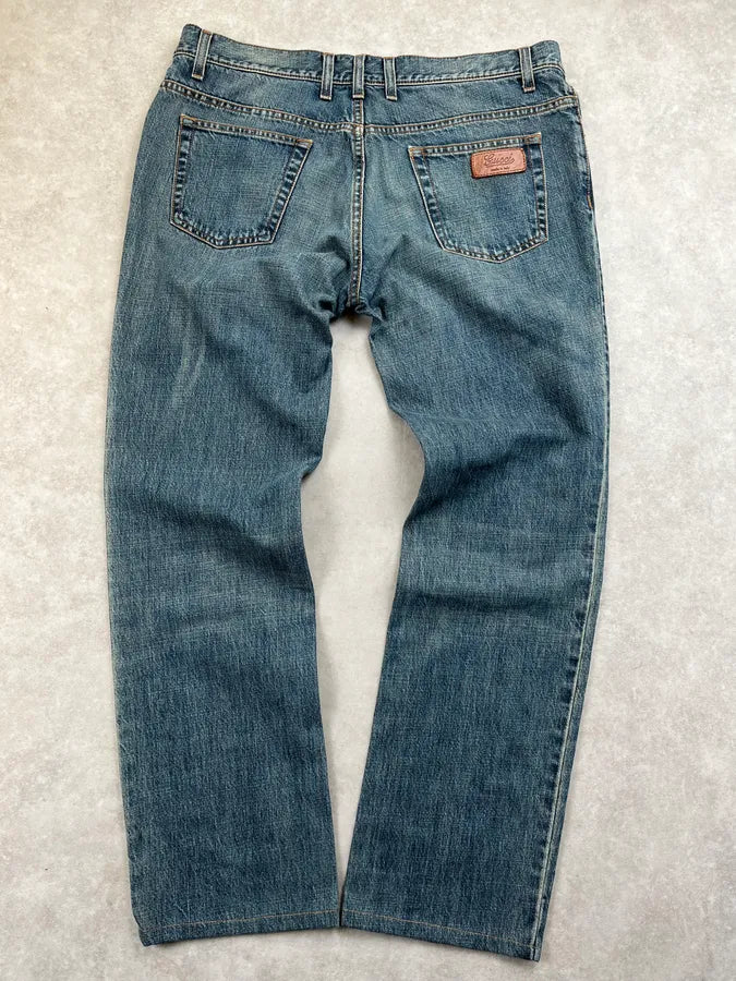 AW2007 Gucci Blue Denim Straight Jeans by Frida Giannini dibDjqn 5