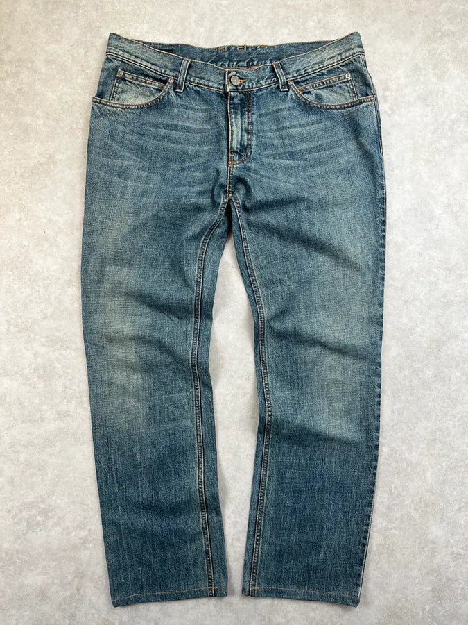 AW2007 Gucci Blue Denim Straight Jeans by Frida Giannini dibDjqn 1