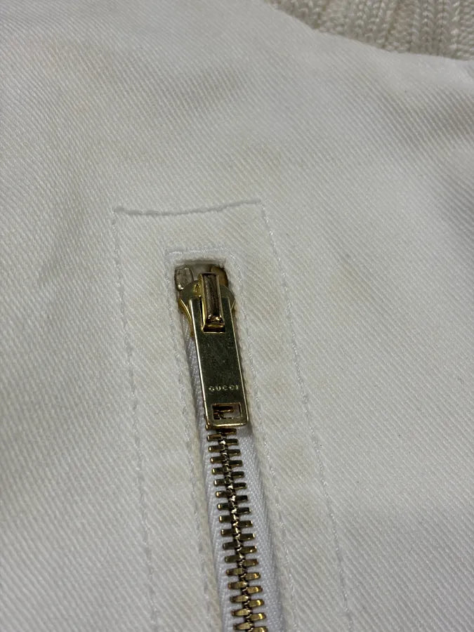 SS2007 Gucci Cream Madonna Multi-Pocket Bomber Jacket WAgmVfs 8