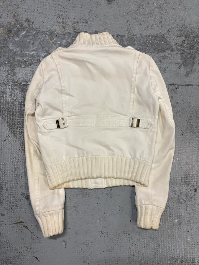 SS2007 Gucci Cream Madonna Multi-Pocket Bomber Jacket WAgmVfs 5
