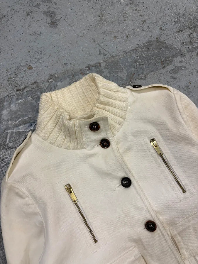 SS2007 Gucci Cream Madonna Multi-Pocket Bomber Jacket WAgmVfs 4