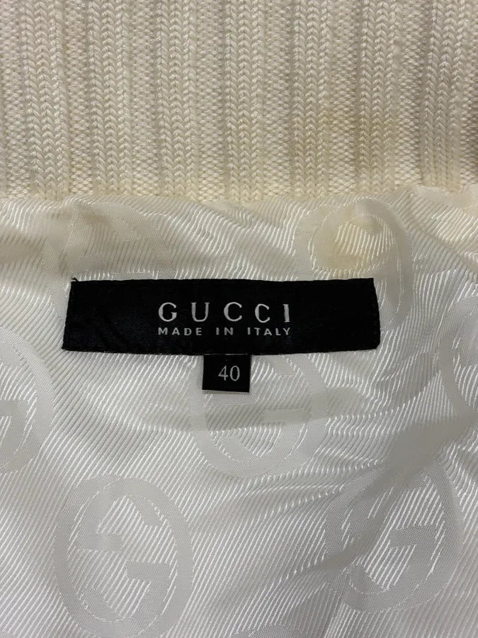 SS2007 Gucci Cream Madonna Multi-Pocket Bomber Jacket WAgmVfs 11