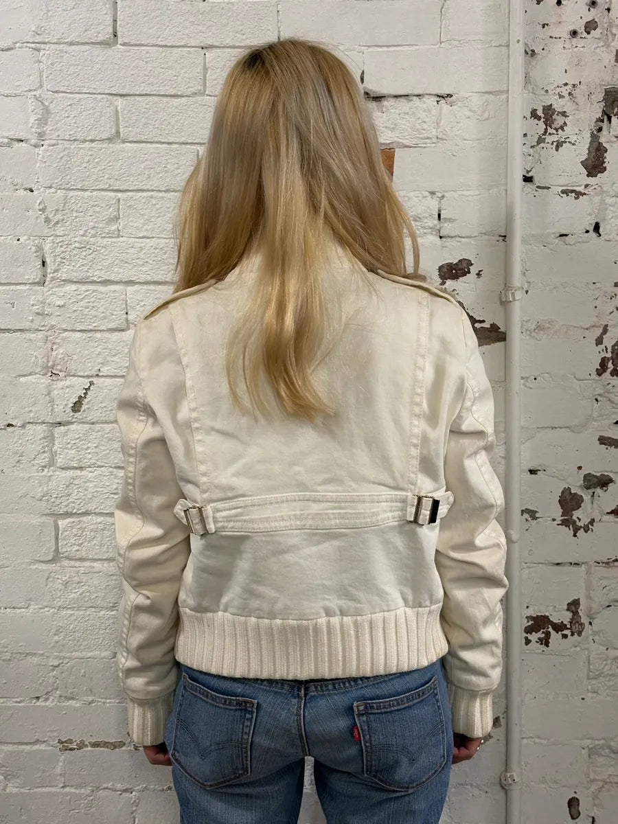 SS2007 Gucci Cream Madonna Multi-Pocket Bomber Jacket WAgmVfs 2