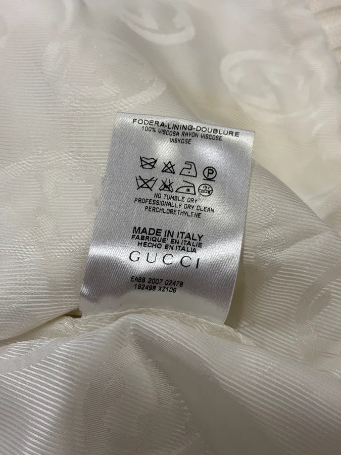 SS2007 Gucci Cream Madonna Multi-Pocket Bomber Jacket WAgmVfs 12