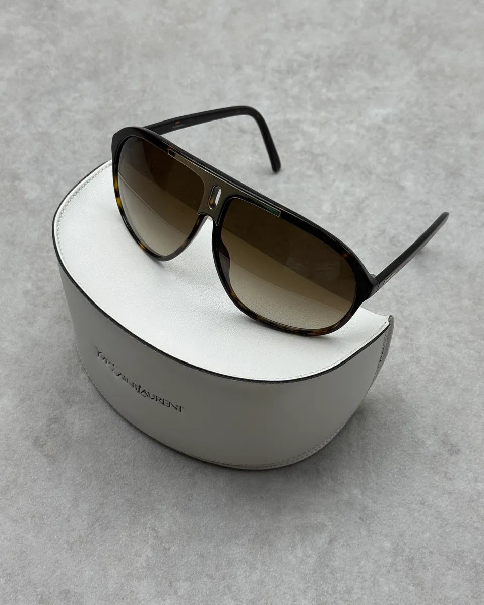 2007 Yves Saint Laurent Black Acetate Mask Sunglasses MBneyhX 0