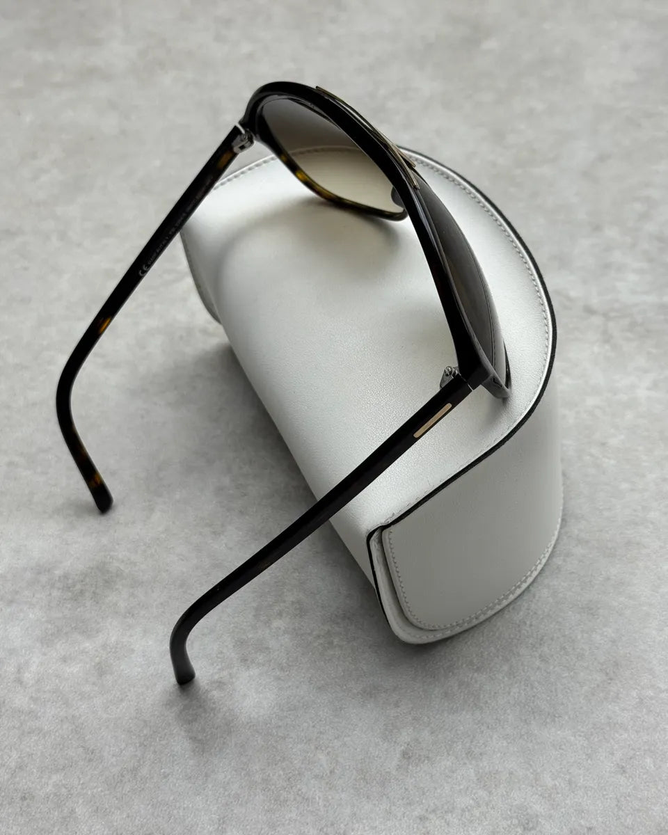 2007 Yves Saint Laurent Black Acetate Mask Sunglasses MBneyhX 5