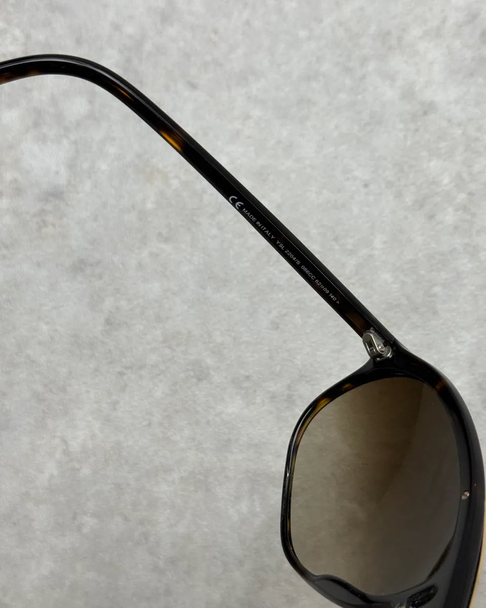 2007 Yves Saint Laurent Black Acetate Mask Sunglasses MBneyhX 8