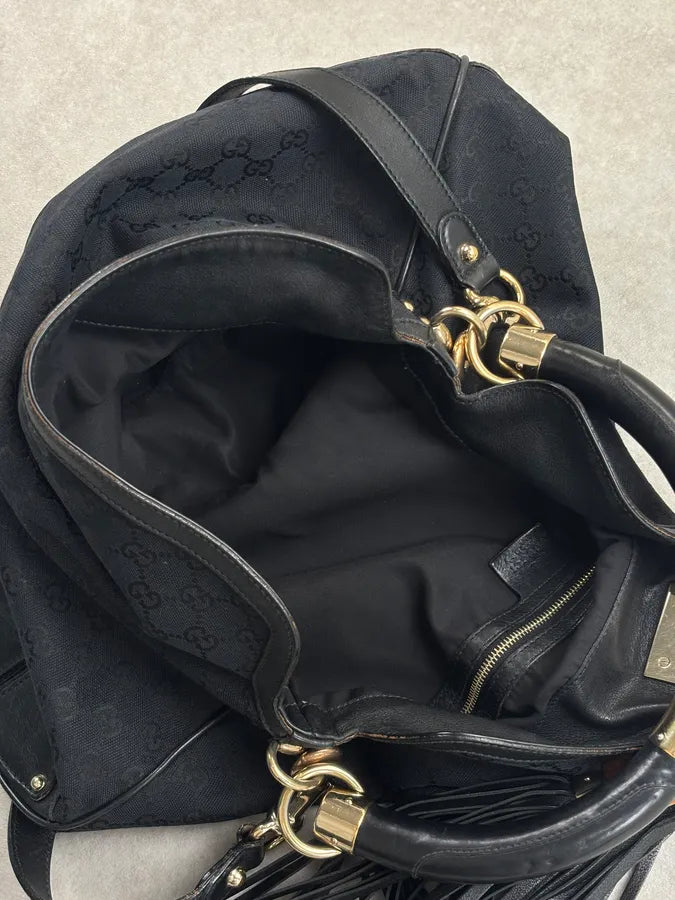 2008 Gucci Black Canvas Bamboo Handle Bag by Frida Giannini RCBYSRE 12