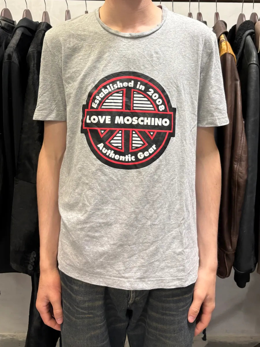 2008 Love Moschino Grey Peace Tee-shirt GdbEewc 1