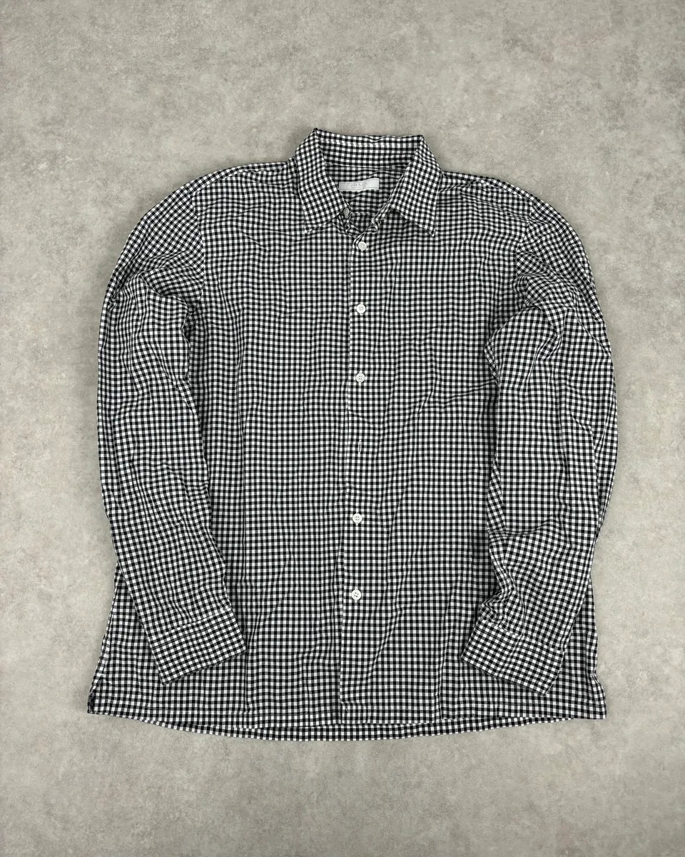 SS2008 Prada Black White Checkered Shirt NnxglVG 2