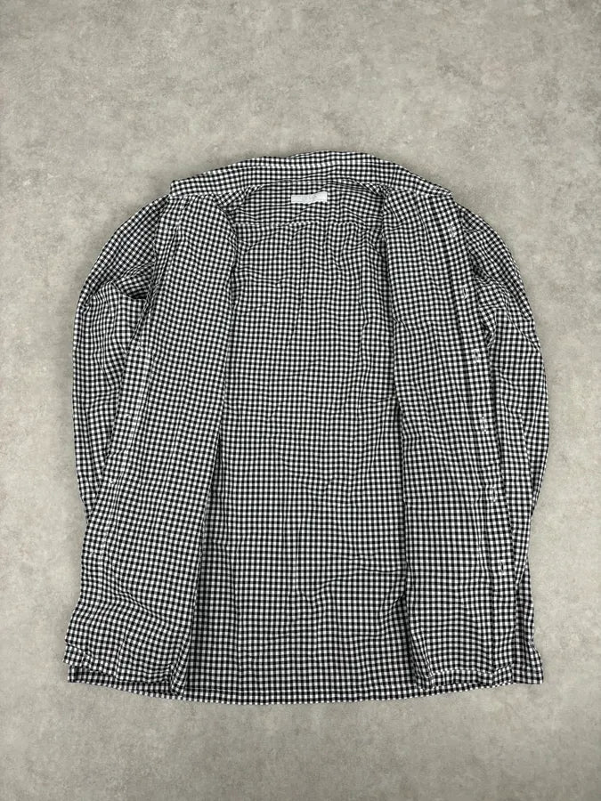 SS2008 Prada Black White Checkered Shirt NnxglVG 6