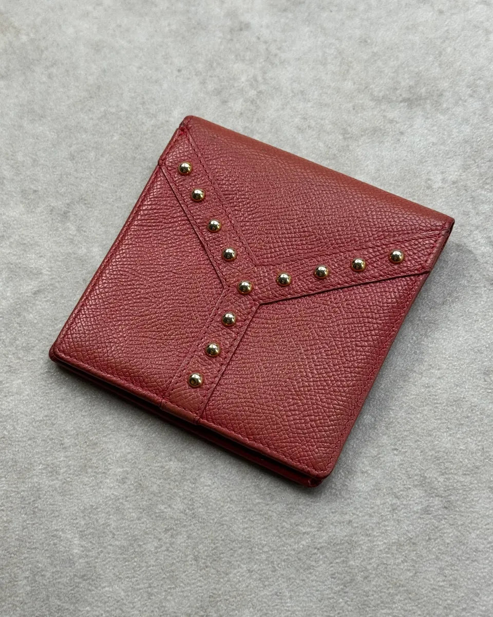 2008 Yves Saint Laurent Red Leather Studded Wallet NzKQKKI 0