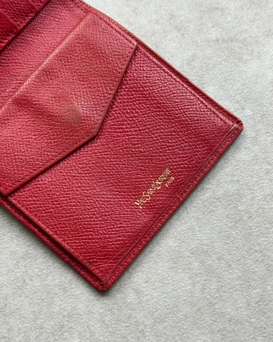 2008 Yves Saint Laurent Red Leather Studded Wallet NzKQKKI 3