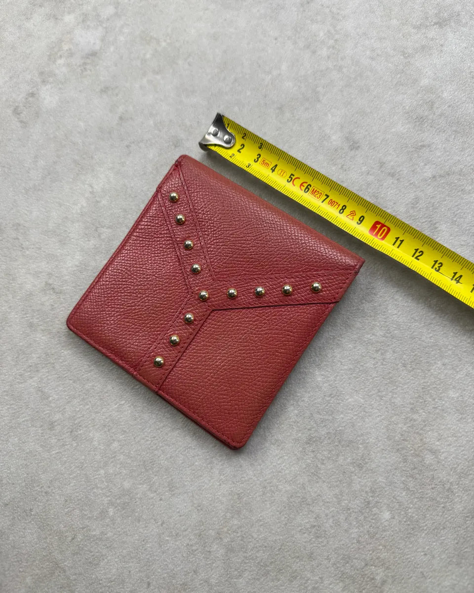 2008 Yves Saint Laurent Red Leather Studded Wallet NzKQKKI 6