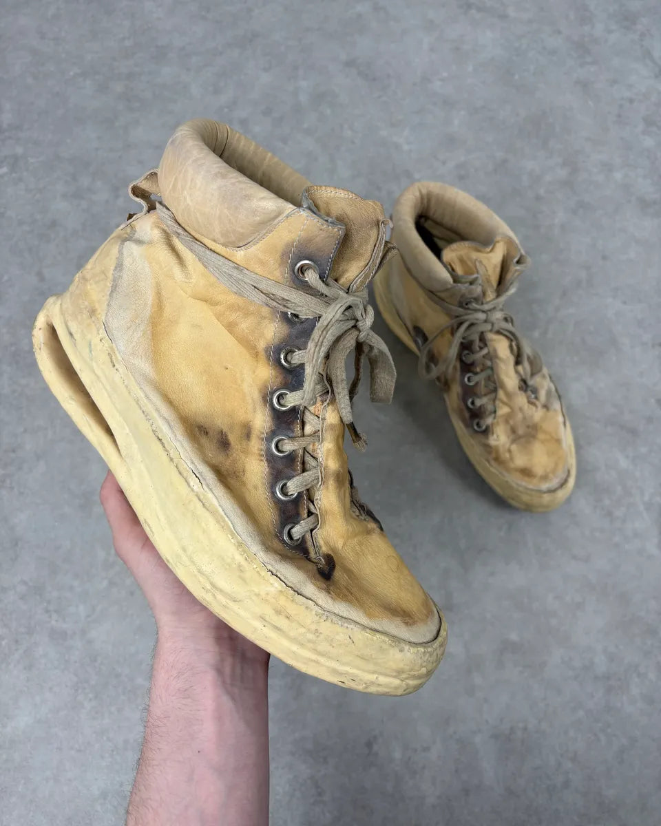 2009 Carol Christian Poell Cream Kangaroo Leather High Boots ejwyuPp 0