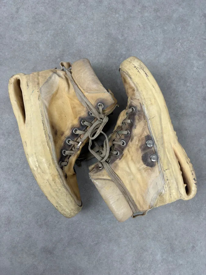 2009 Carol Christian Poell Cream Kangaroo Leather High Boots ejwyuPp 9