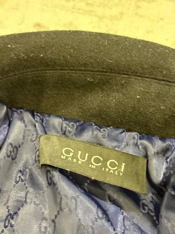 2000s Gucci Black Wool Double-Breasted Coat UXWpsiO 11