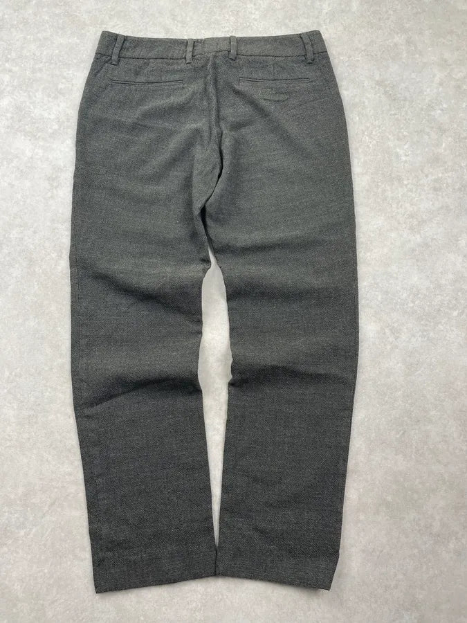 AW2009 Gucci Dark Grey Wool Buttoned-Detail Pants by Frida Giannini ShaYvsu 6
