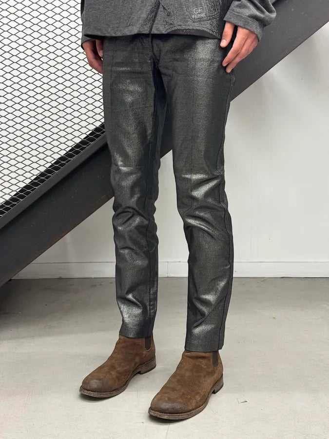 2000s Dolce & Gabbana Black Shinny Bright Pants HjjJRdS 3