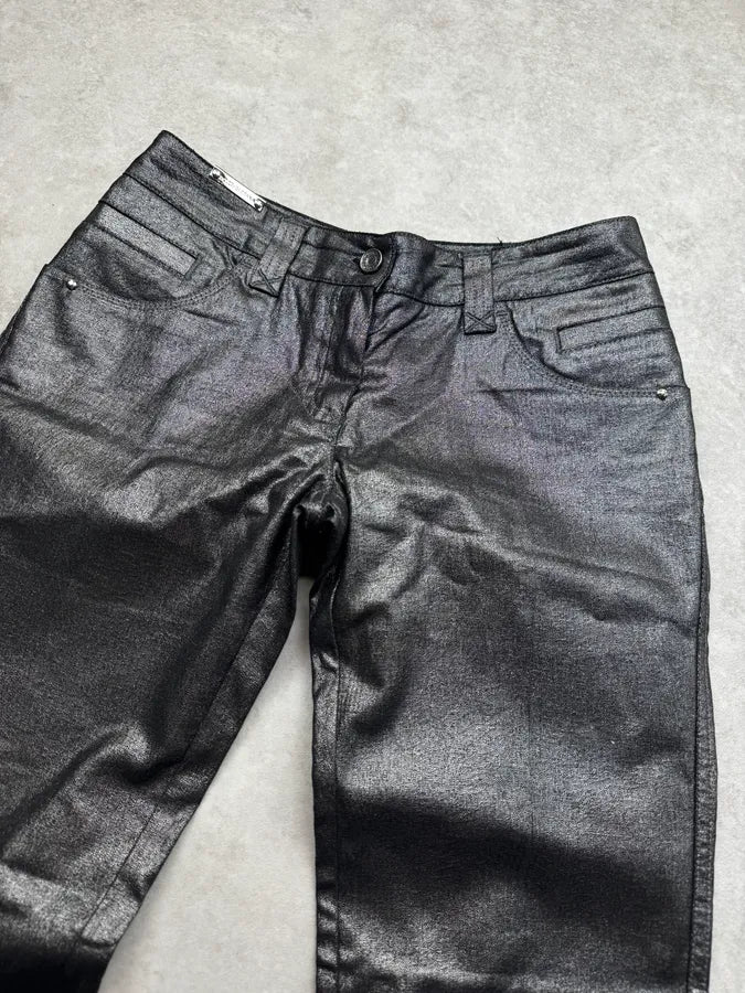2000s Dolce & Gabbana Black Shinny Bright Pants HjjJRdS 5