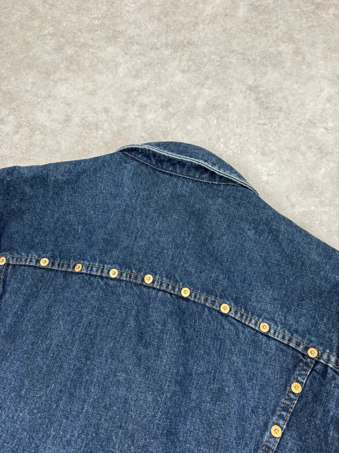 2000s Dolce & Gabbana Blue Multi Buttons Denim Jacket dPbrXJr 5