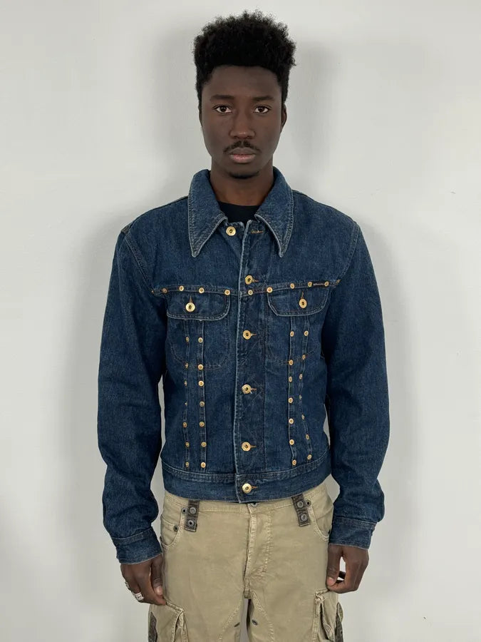 2000s Dolce & Gabbana Blue Multi Buttons Denim Jacket dPbrXJr 1