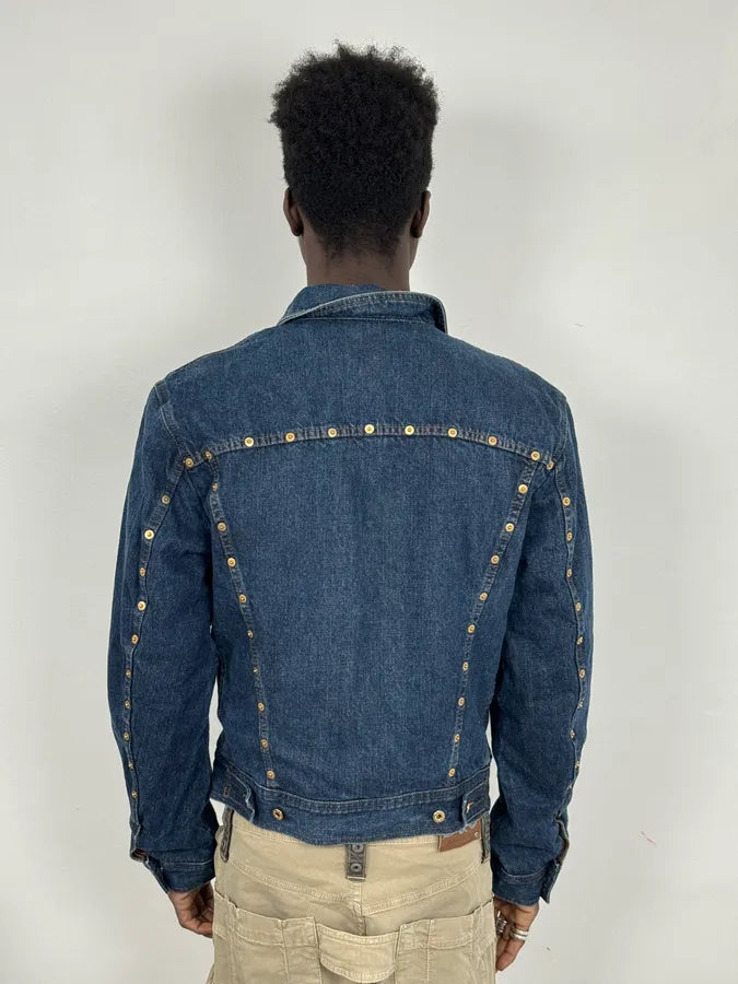 2000s Dolce & Gabbana Blue Multi Buttons Denim Jacket dPbrXJr 2