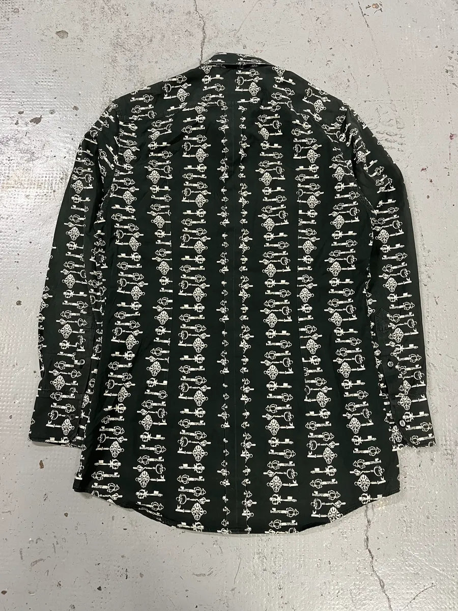 2000s Dolce & Gabbana Medieval Keys Dark Grey Shirt oXtpDjX 4