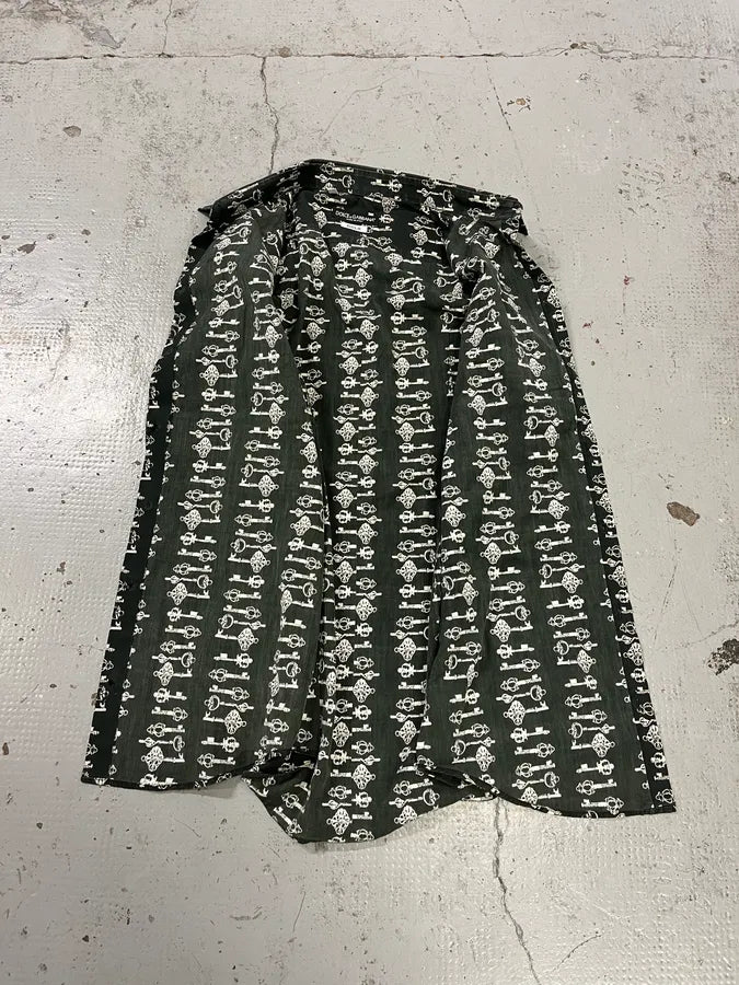 2000s Dolce & Gabbana Medieval Keys Dark Grey Shirt oXtpDjX 7