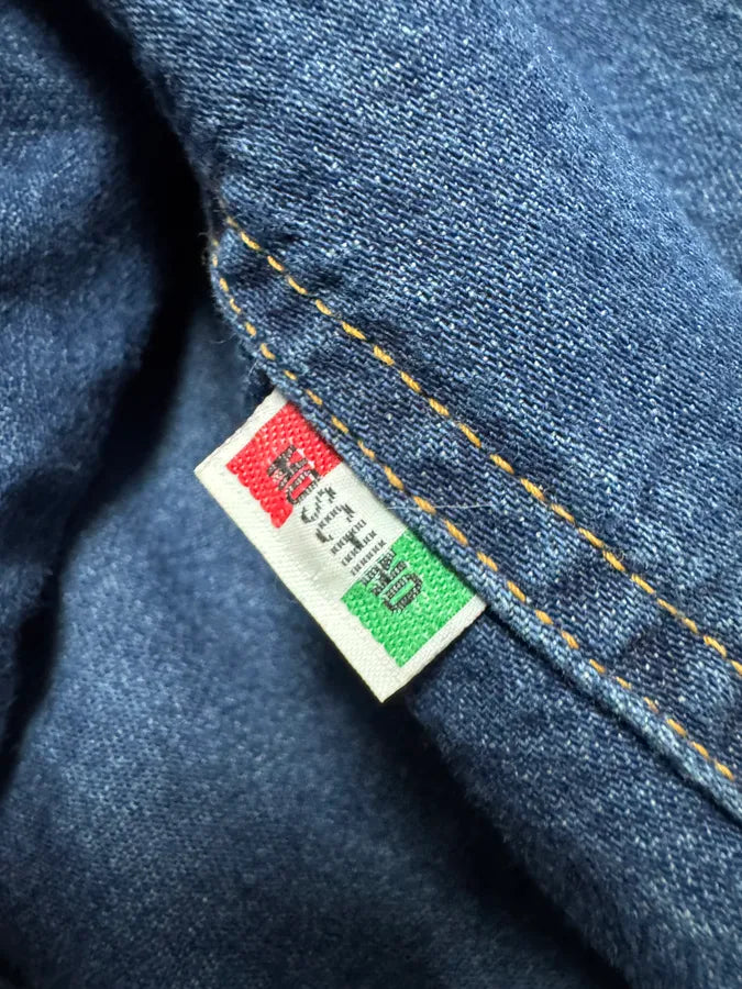 200s Moschino Denim Leopard Lining Bomber Jacket (S) 7