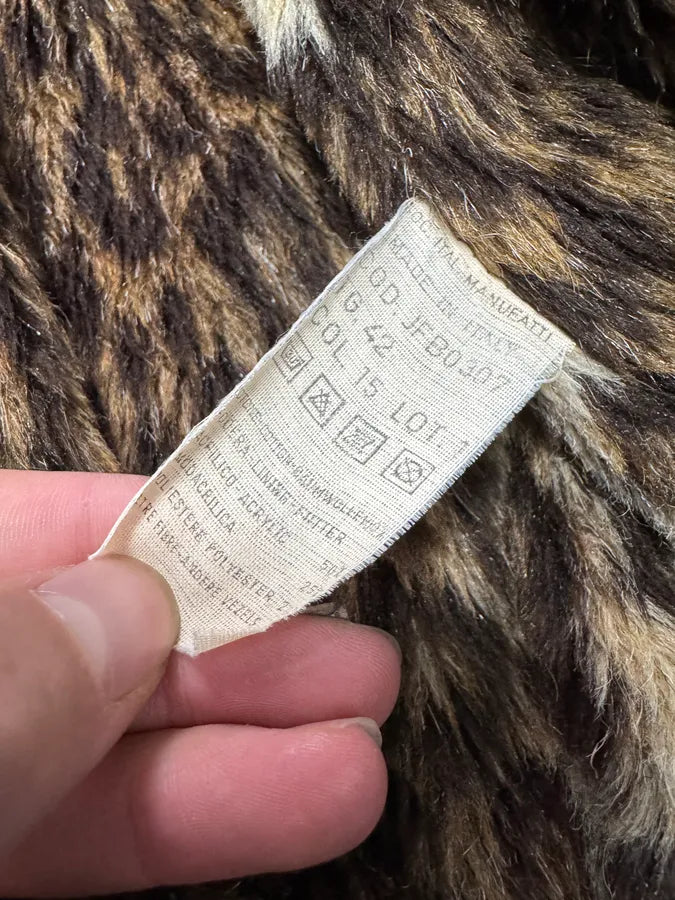 200s Moschino Denim Leopard Lining Bomber Jacket (S) 8