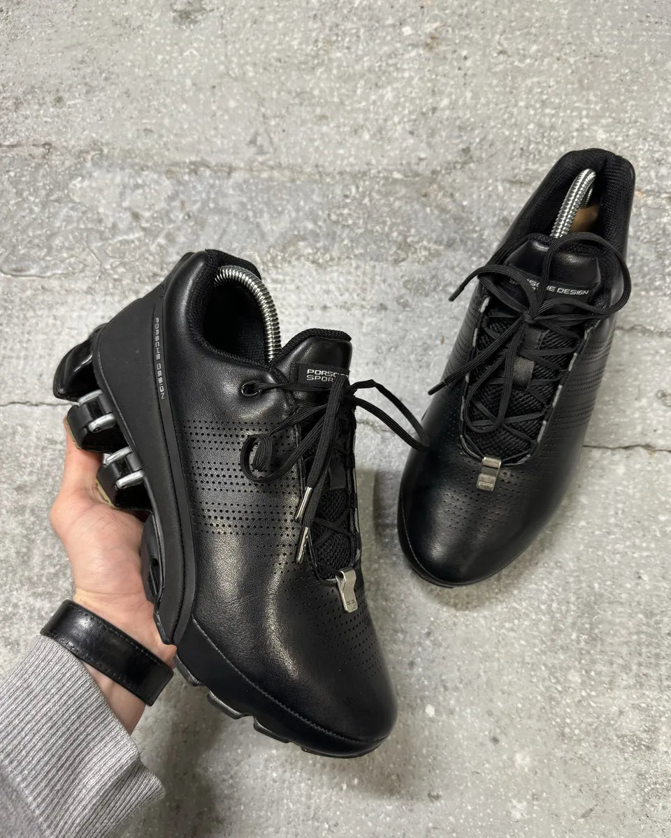 2010 Adidas x Porsche P5000 Bounce Black Leather Shoes (40eu/us7) zHgREam 0