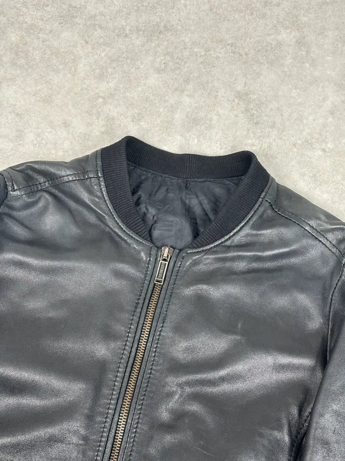 AW2010 Bikkembergs Black Sheep Leather Bomber Jacket EQuopID 4