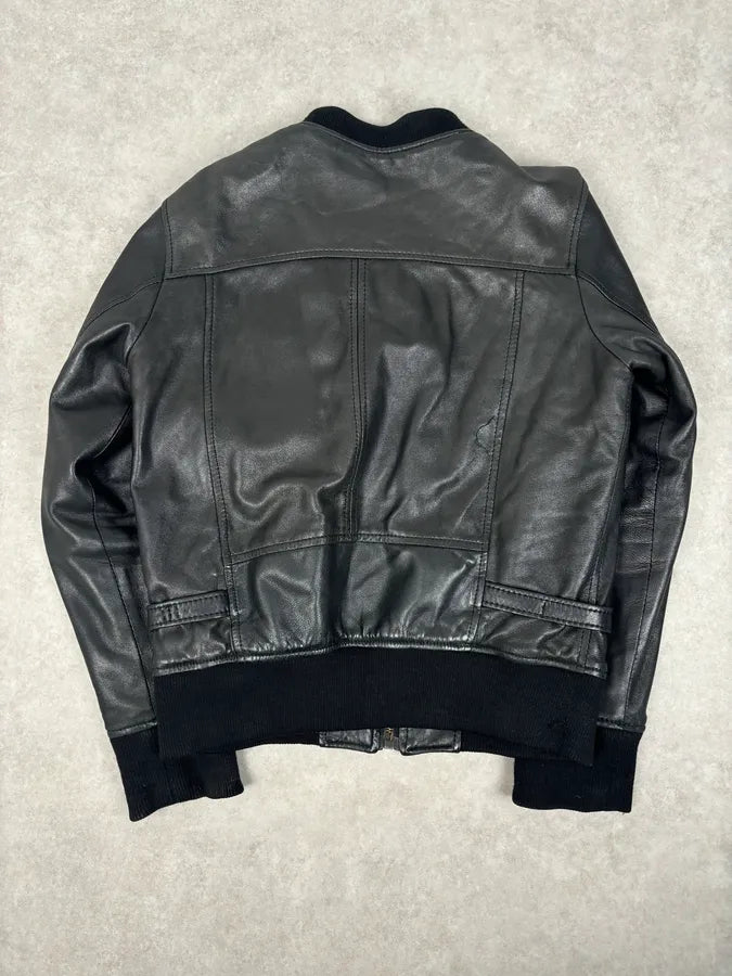 AW2010 Bikkembergs Black Sheep Leather Bomber Jacket EQuopID 3