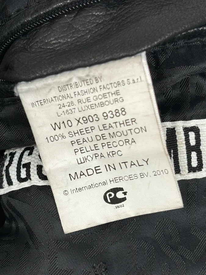 AW2010 Bikkembergs Black Sheep Leather Bomber Jacket EQuopID 12