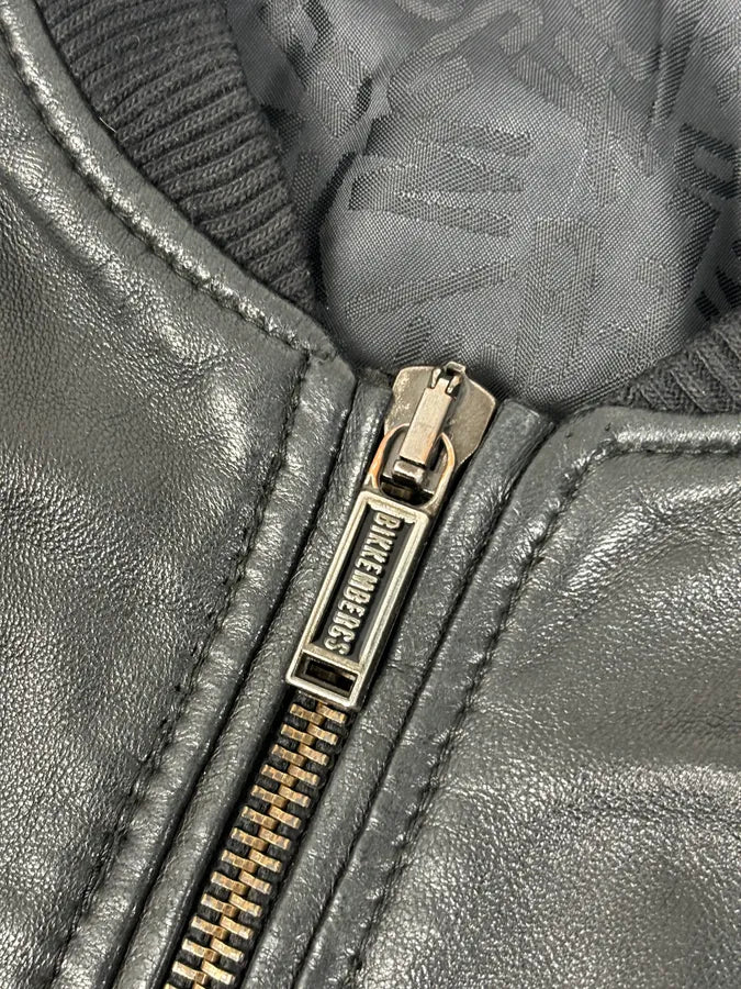 AW2010 Bikkembergs Black Sheep Leather Bomber Jacket EQuopID 9