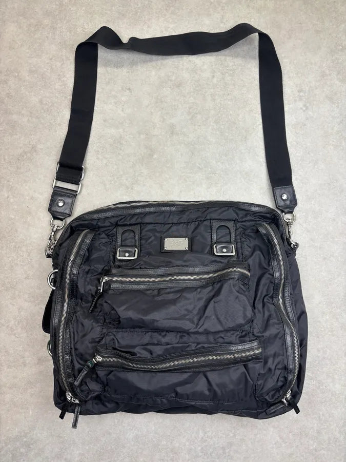 2010s Dolce & Gabbana Black Nylon Multi-Pocket Shoulder Bag cJoiozU 0