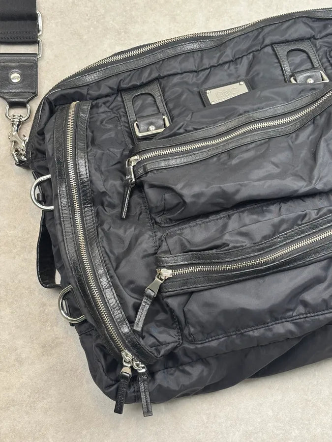 2010s Dolce & Gabbana Black Nylon Multi-Pocket Shoulder Bag cJoiozU 3