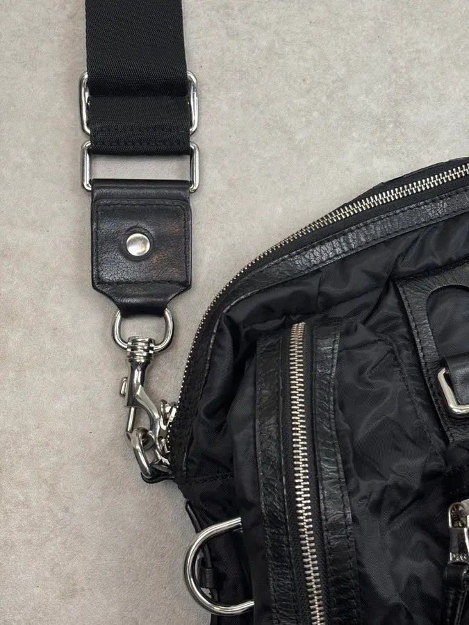 2010s Dolce & Gabbana Black Nylon Multi-Pocket Shoulder Bag cJoiozU 8